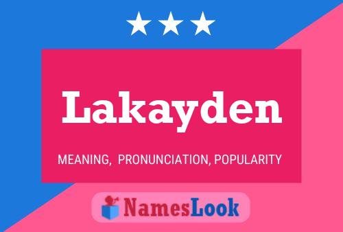 ملصق اسم Lakayden