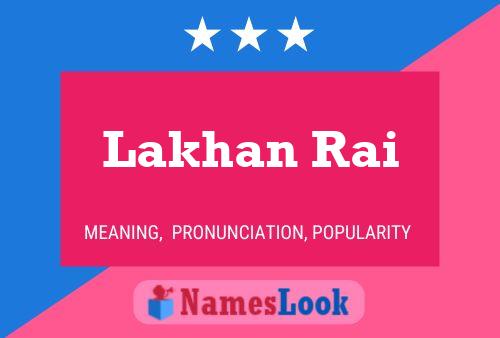 ملصق اسم Lakhan Rai