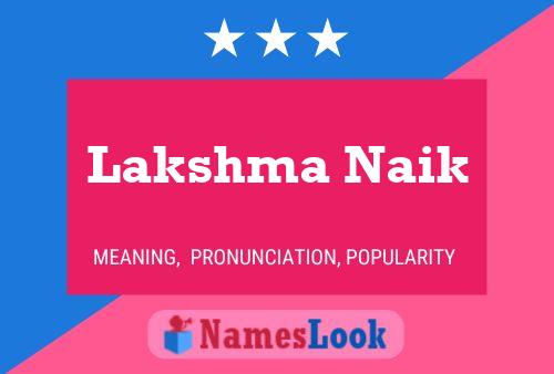 ملصق اسم Lakshma Naik