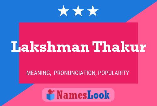 ملصق اسم Lakshman Thakur