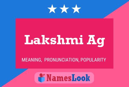 ملصق اسم Lakshmi Ag