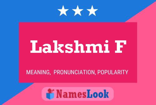 ملصق اسم Lakshmi F