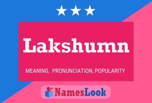 ملصق اسم Lakshumn