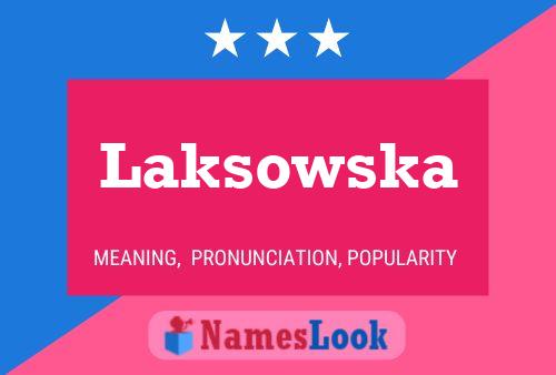 ملصق اسم Laksowska