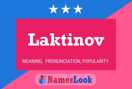 ملصق اسم Laktinov