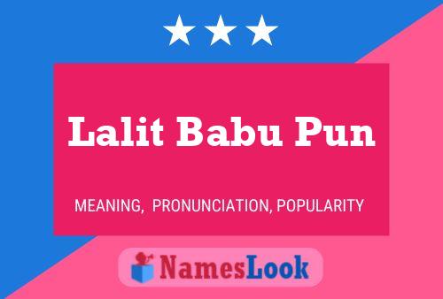 ملصق اسم Lalit Babu Pun