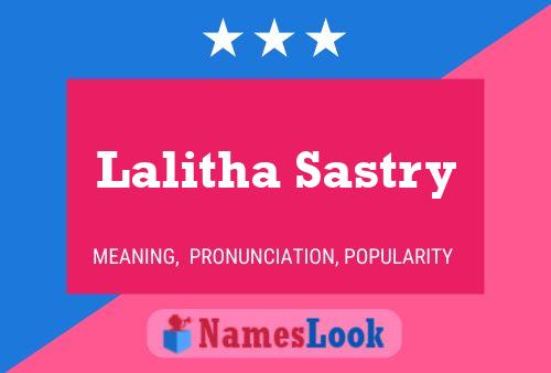 ملصق اسم Lalitha Sastry