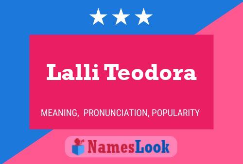 ملصق اسم Lalli Teodora