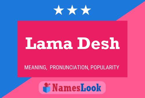 ملصق اسم Lama Desh