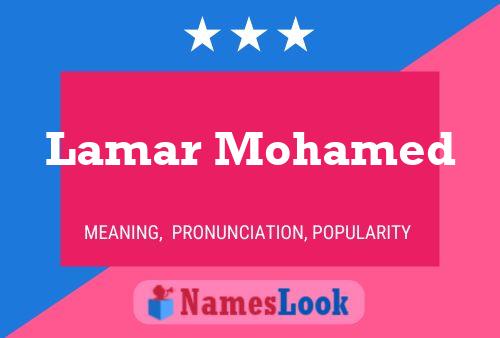 ملصق اسم Lamar Mohamed