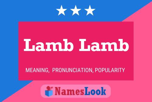 ملصق اسم Lamb Lamb