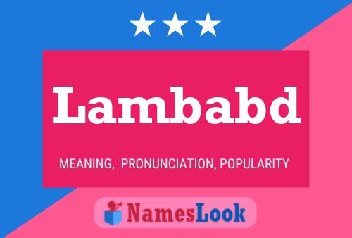 ملصق اسم Lambabd