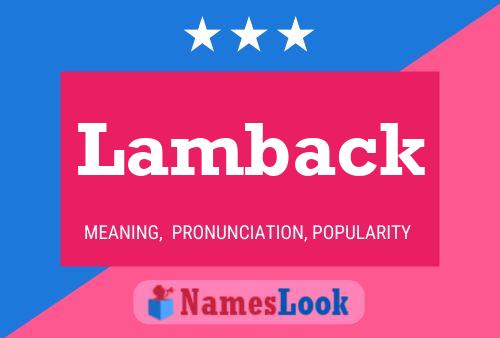 ملصق اسم Lamback