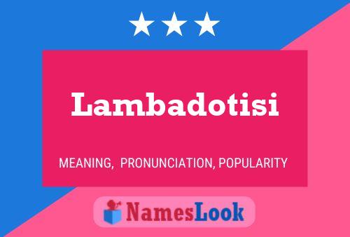 ملصق اسم Lambadotisi