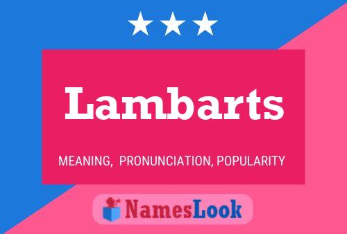 ملصق اسم Lambarts