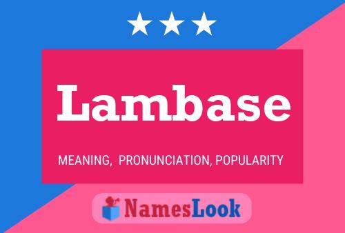 ملصق اسم Lambase