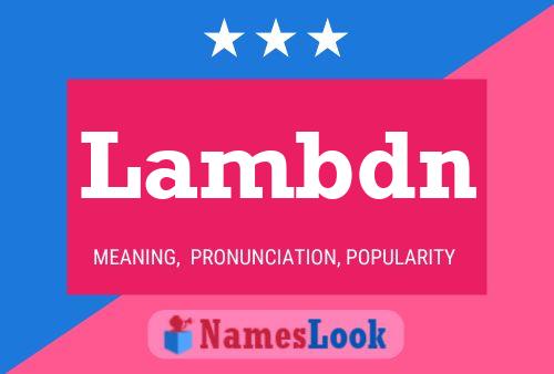 ملصق اسم Lambdn