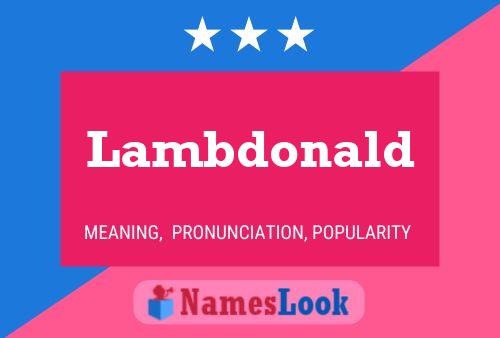 ملصق اسم Lambdonald