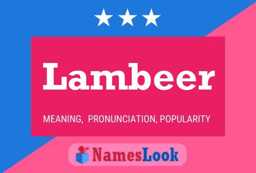 ملصق اسم Lambeer