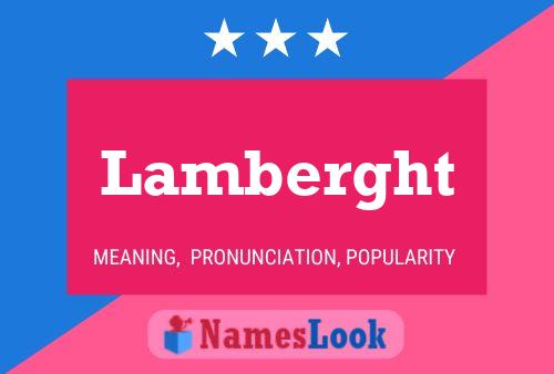 ملصق اسم Lamberght