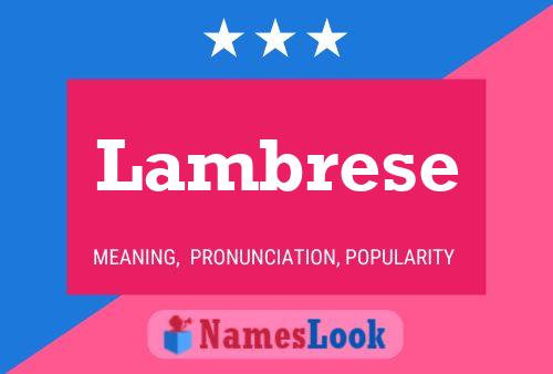 ملصق اسم Lambrese