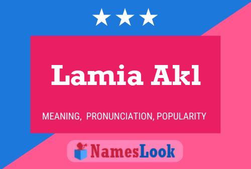 ملصق اسم Lamia Akl