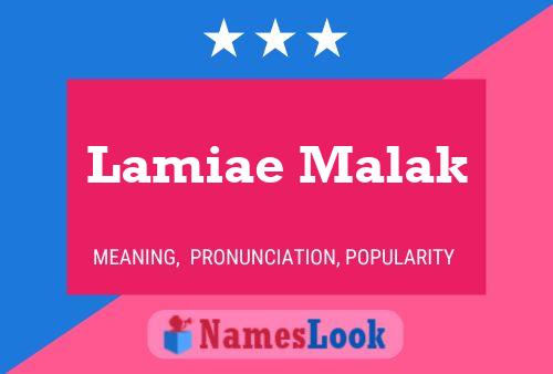 ملصق اسم Lamiae Malak