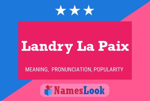 ملصق اسم Landry La Paix