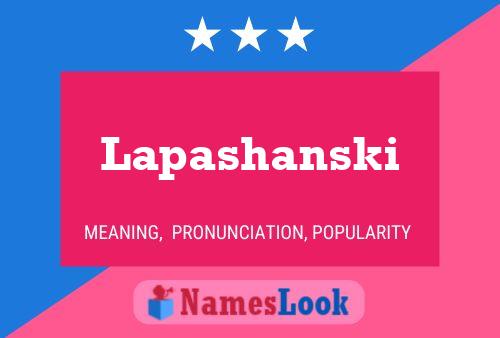 ملصق اسم Lapashanski