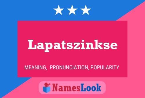 ملصق اسم Lapatszinkse