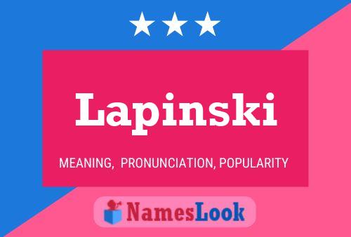 ملصق اسم Lapinski