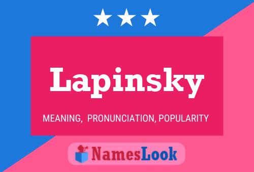 ملصق اسم Lapinsky