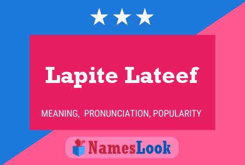 ملصق اسم Lapite Lateef