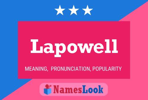 ملصق اسم Lapowell