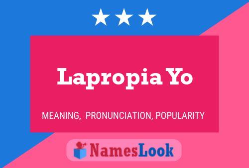 ملصق اسم Lapropia Yo