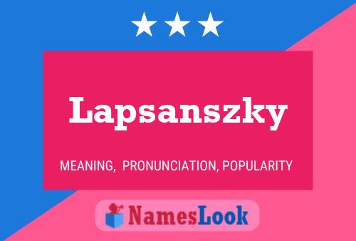 ملصق اسم Lapsanszky