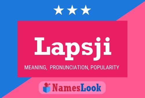 ملصق اسم Lapsji