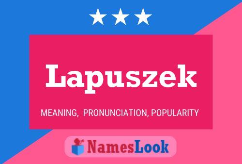 ملصق اسم Lapuszek