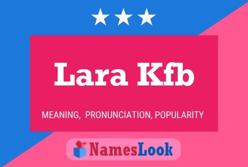 ملصق اسم Lara Kfb