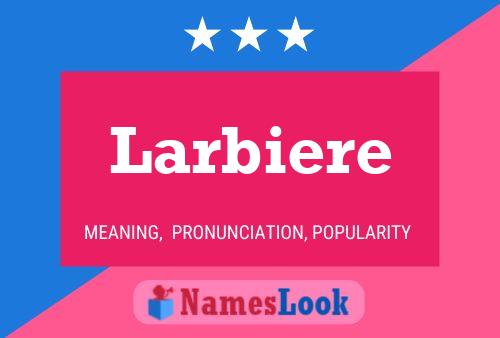 ملصق اسم Larbiere