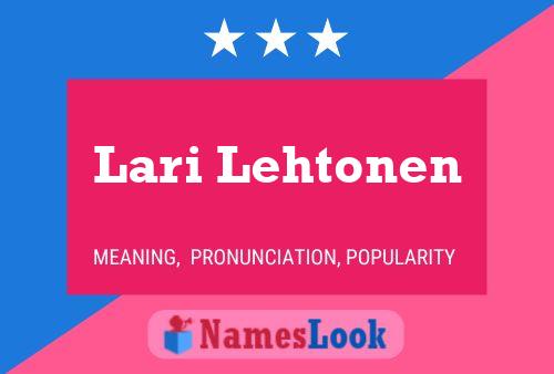 ملصق اسم Lari Lehtonen