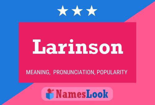 ملصق اسم Larinson