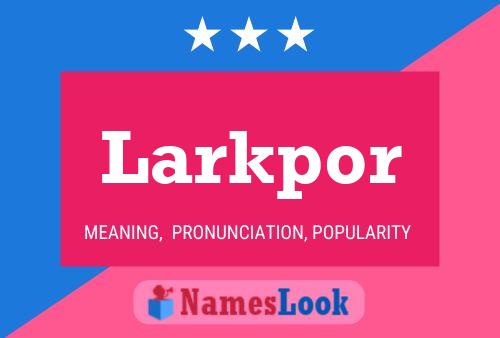 ملصق اسم Larkpor