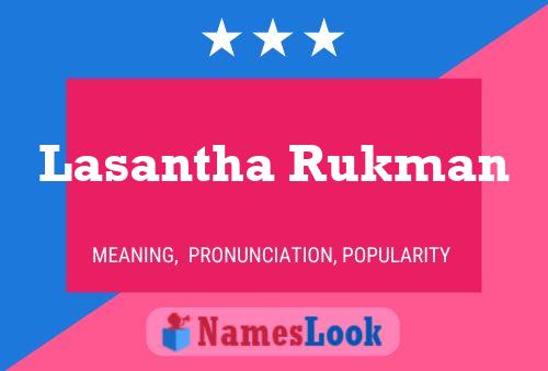 ملصق اسم Lasantha Rukman