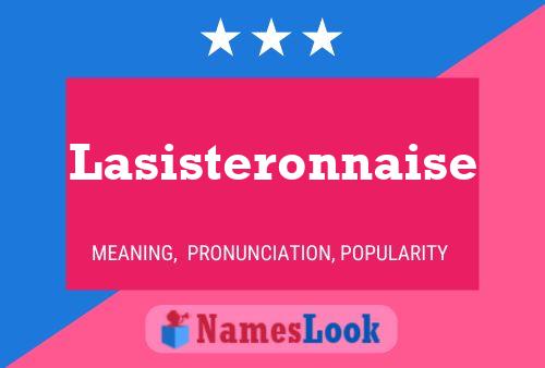 ملصق اسم Lasisteronnaise