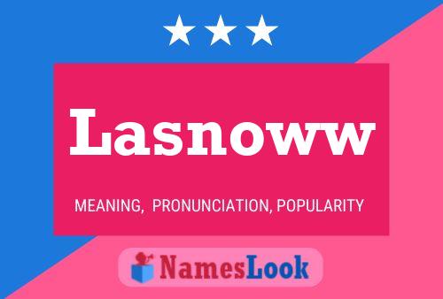 ملصق اسم Lasnoww