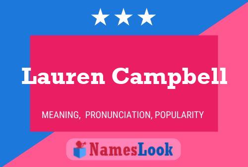 ملصق اسم Lauren Campbell