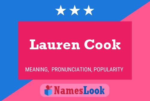 ملصق اسم Lauren Cook