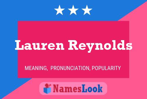 ملصق اسم Lauren Reynolds