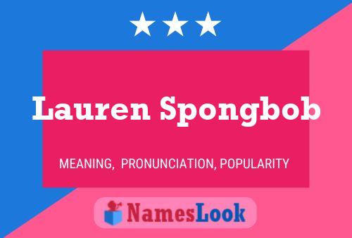 ملصق اسم Lauren Spongbob